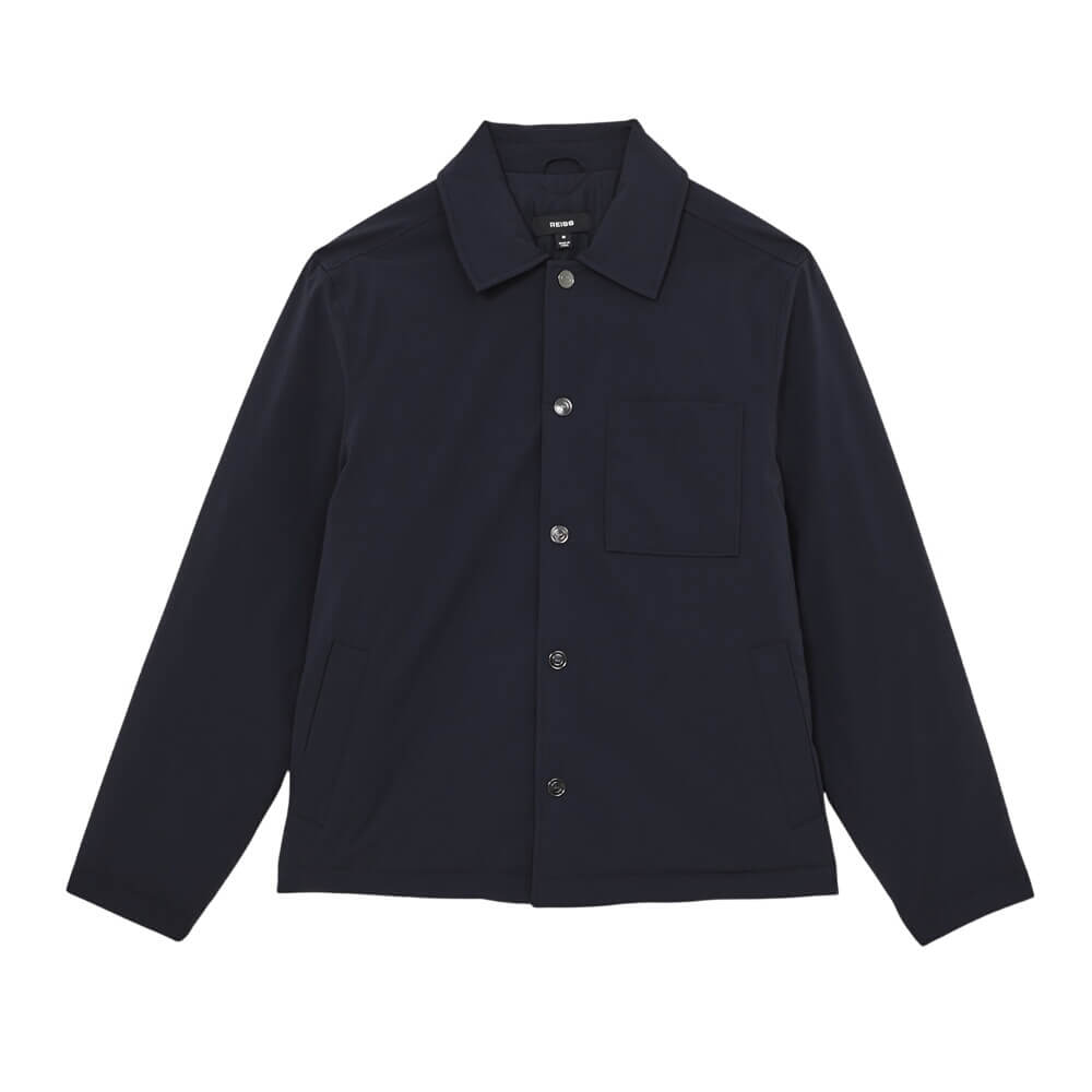 REISS Parker Lightly-Padded Patch-Pocket Overshirt